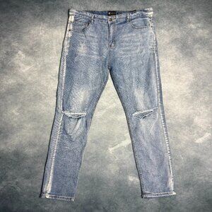 Waimea Mens Jeans Size 40 Blue Distressed Skinny Fit Streetwear Fits 40x29